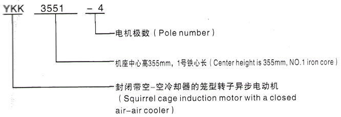 YKK系列(H355-1000)高压YR4001-6三相异步电机西安泰富西玛电机型号说明